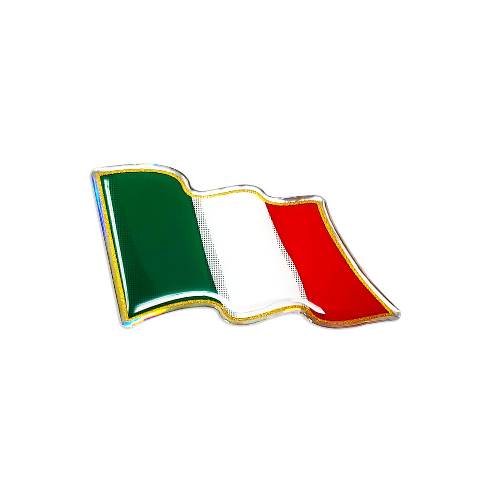 3D Sticker Bandiera al Vento Italia