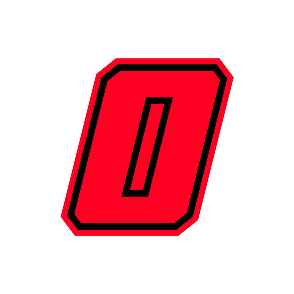 Numeri Race Moto GP, Rosso Fluo, 10 x 10 cm – Motorstile